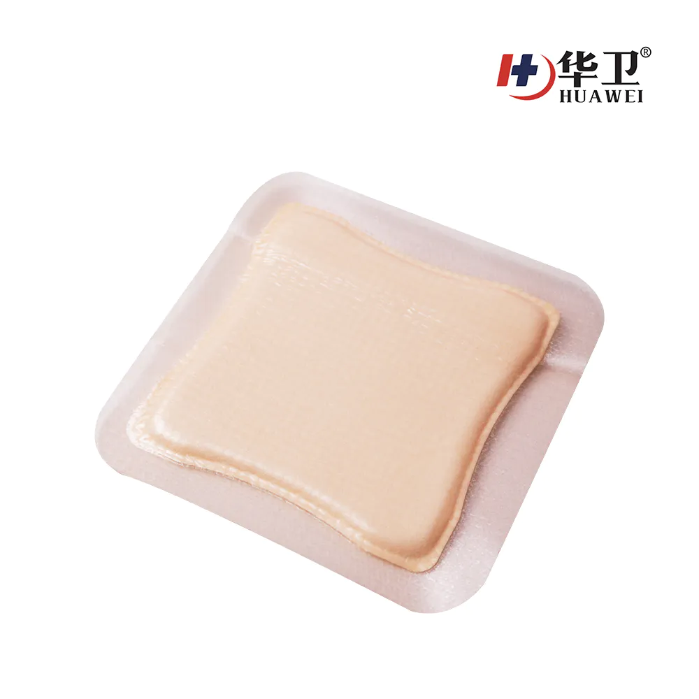 Medical Wound Care High Absorbent Adhesive Silicone Foam Dressing